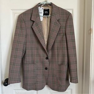 Zara plaid blazer